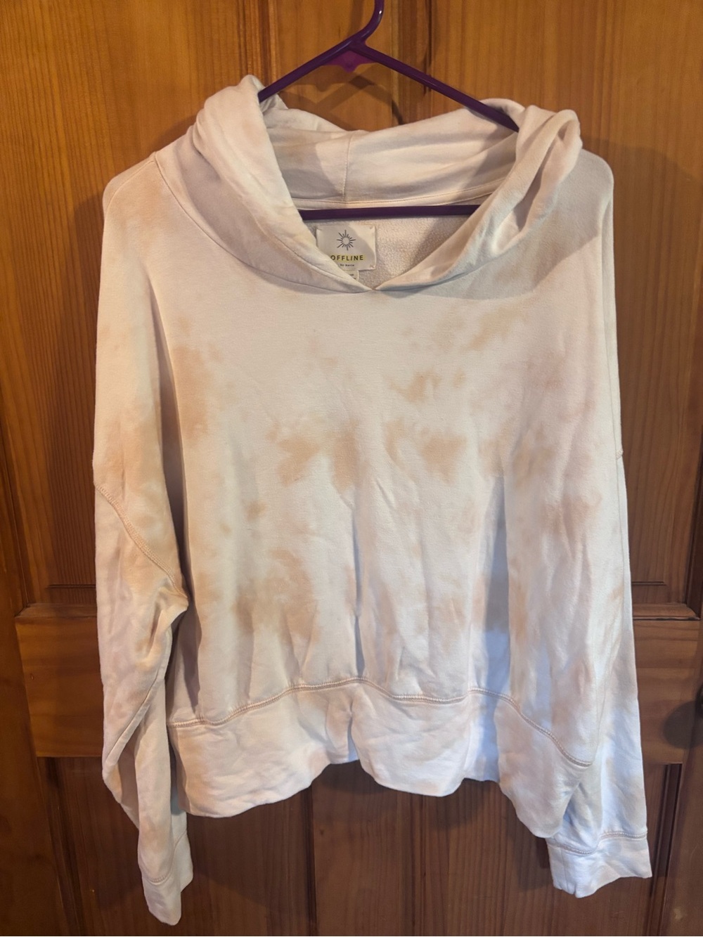 Offline by Aerie tie-dye cropped hoodie